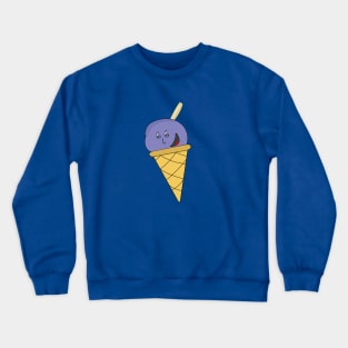 Ice cream with a little mean face Crewneck Sweatshirt